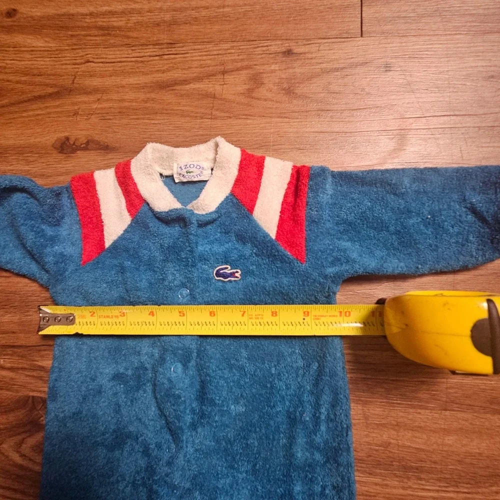 Vintage Izod Lacoste Terry‎ Cloth Baby Footed Sleeper One Piece 3-6 Mos Kidcore